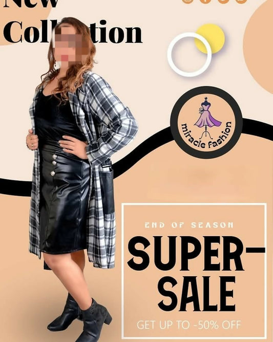 Coat / Leather Skirt