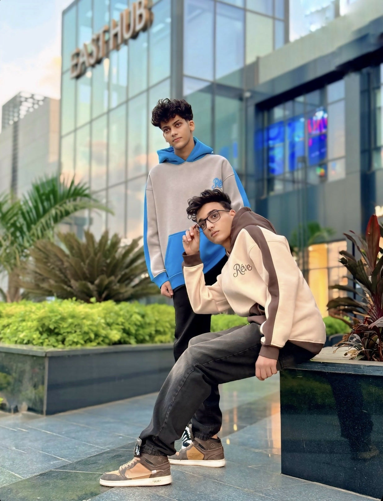 Hoodie raglan and shoulder py reve