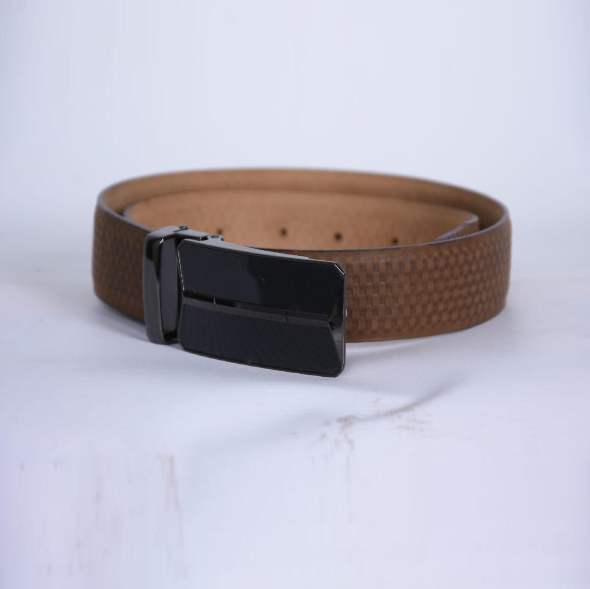 The Apex Ratchet Belt - Woven Tan