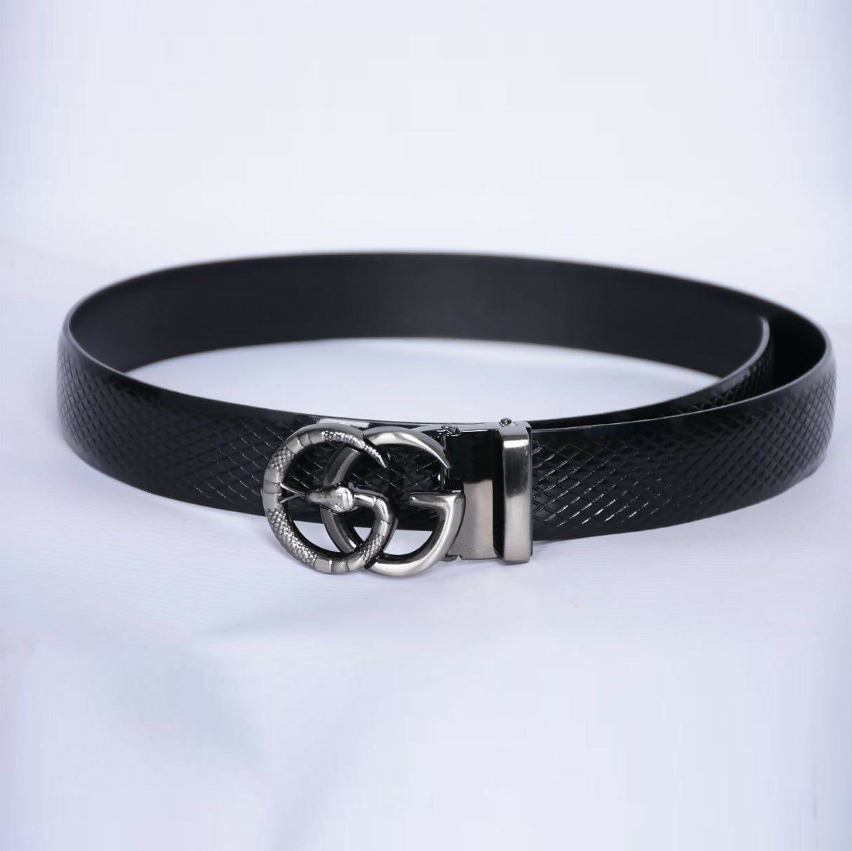 The Serpent Strike Belt - Textured Black