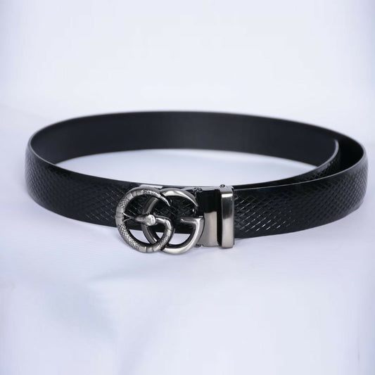 The Serpent Strike Belt - Textured Black